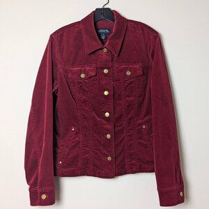 JONES NEW YORK Signature Corduroy Jacket Gold Button Tag size M